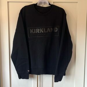 Kirkland Signature Black Crewneck Sweatshirt with Logo